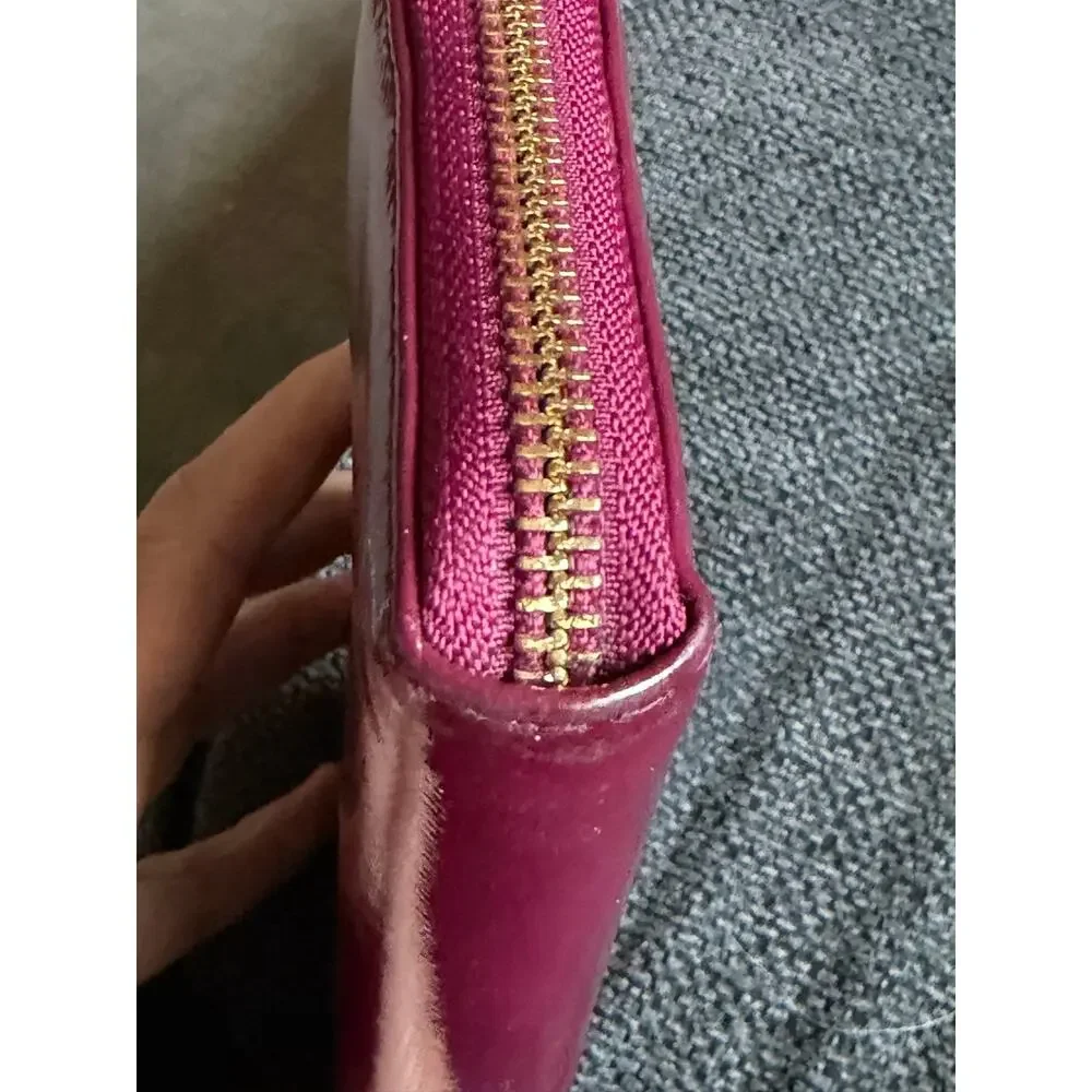 Tory Burch Robinson patent zip-around continental wallet